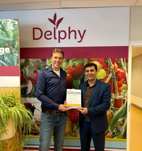 Certificate at Delphy, the Netherlands