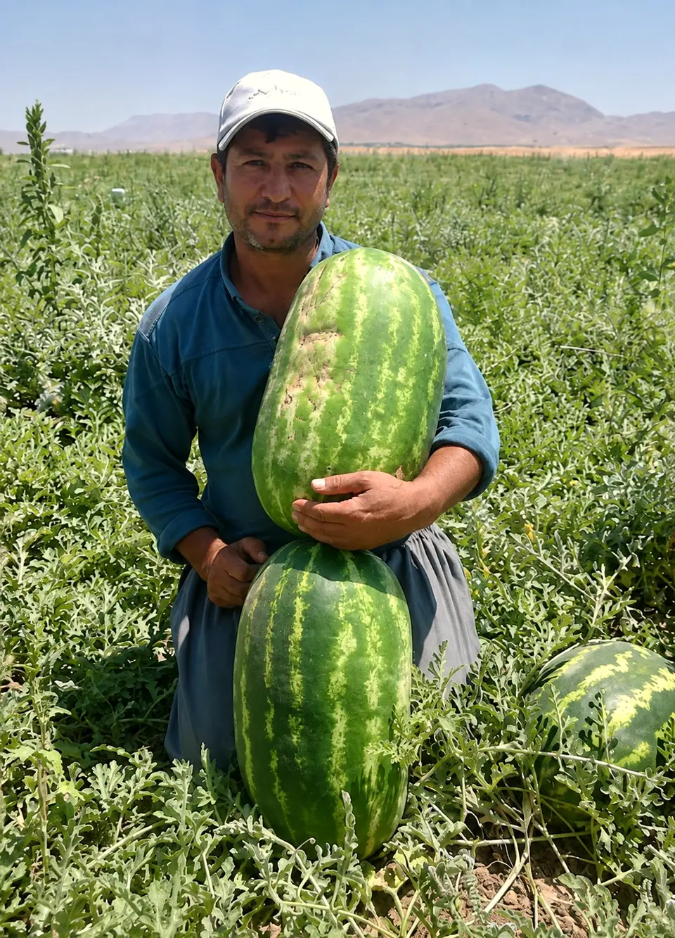 برداشت هندوانه‌ی پیوندی در مزرعه‌ی آلوده به فوزاریوم